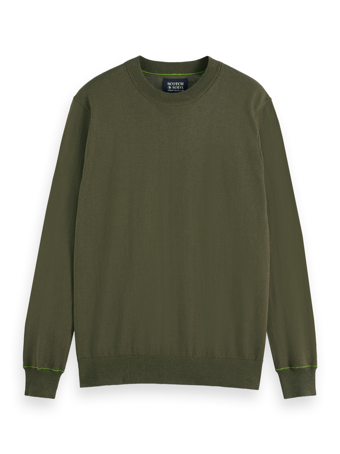 Linen-blend crewneck
