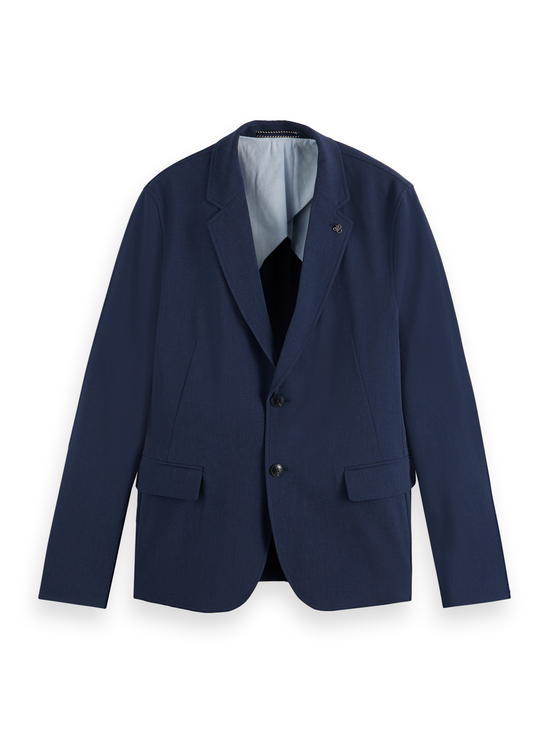 Single-breasted seersucker check relaxed blazer