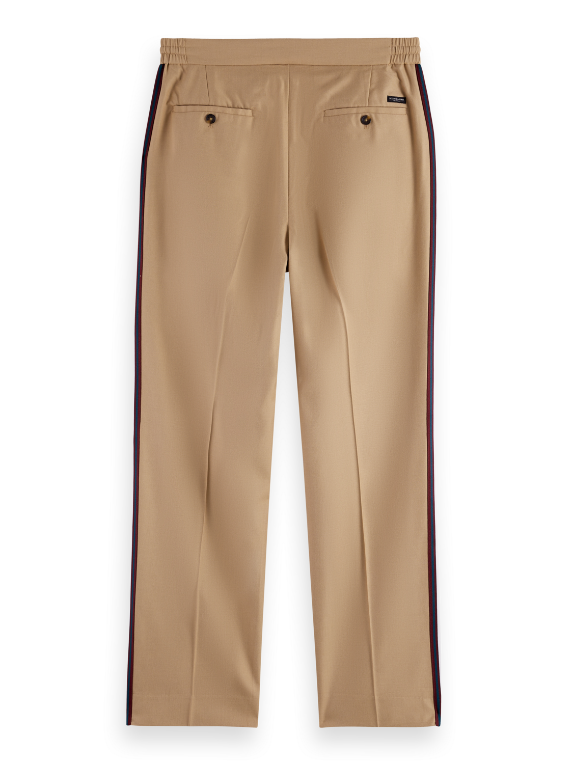 Tape-trimmed tailored straight fit jogger