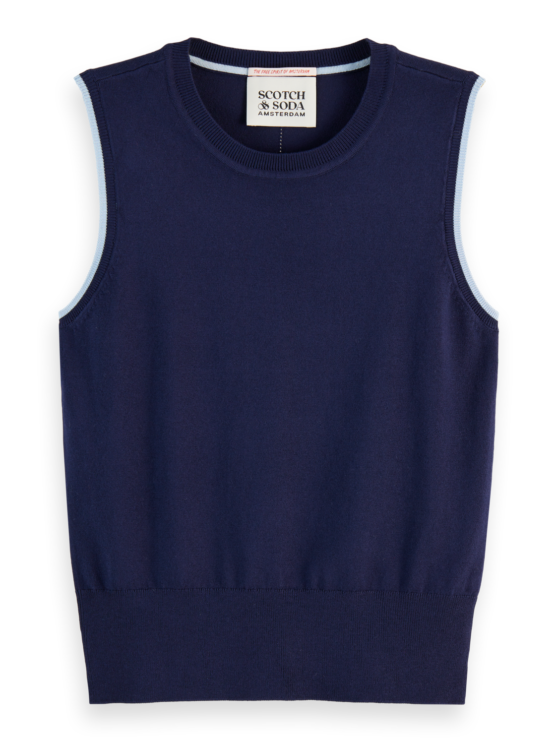 Crew neck relaxed knitted tank