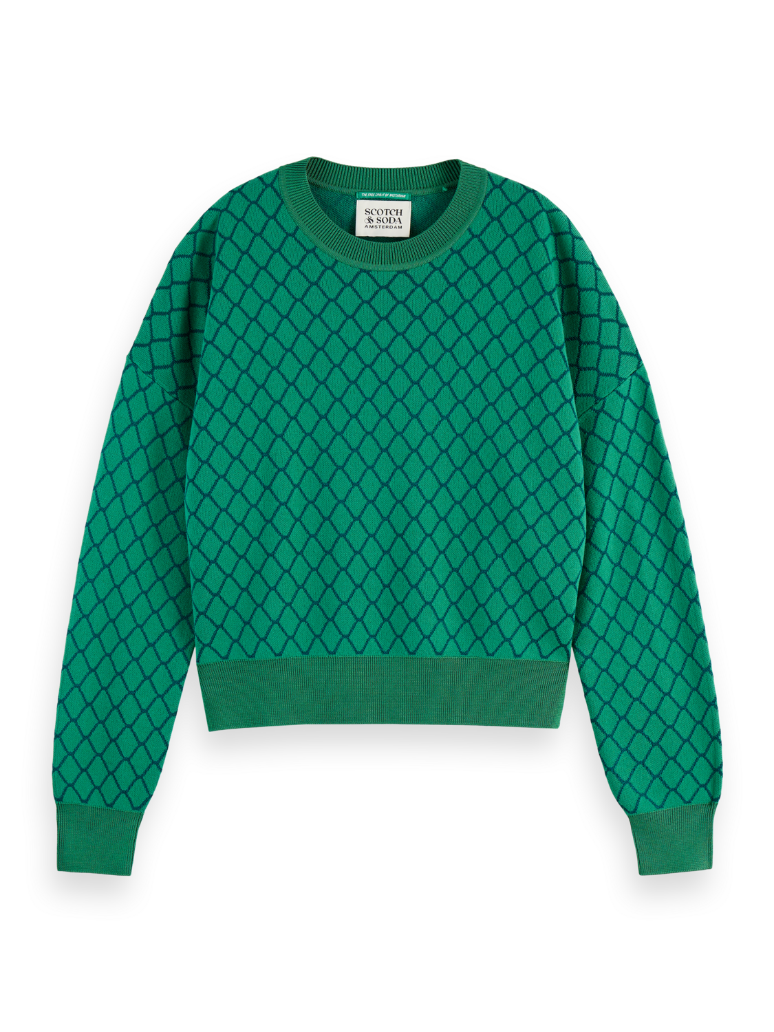 Jacquard relaxed pullover