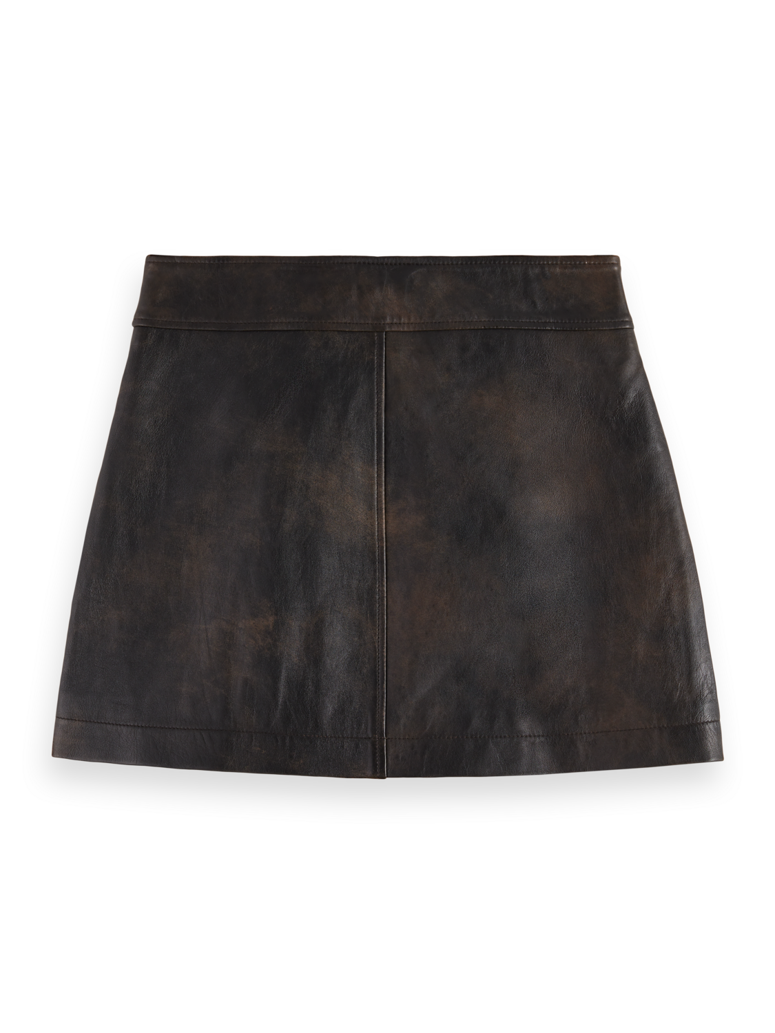 Leather mini skirt
