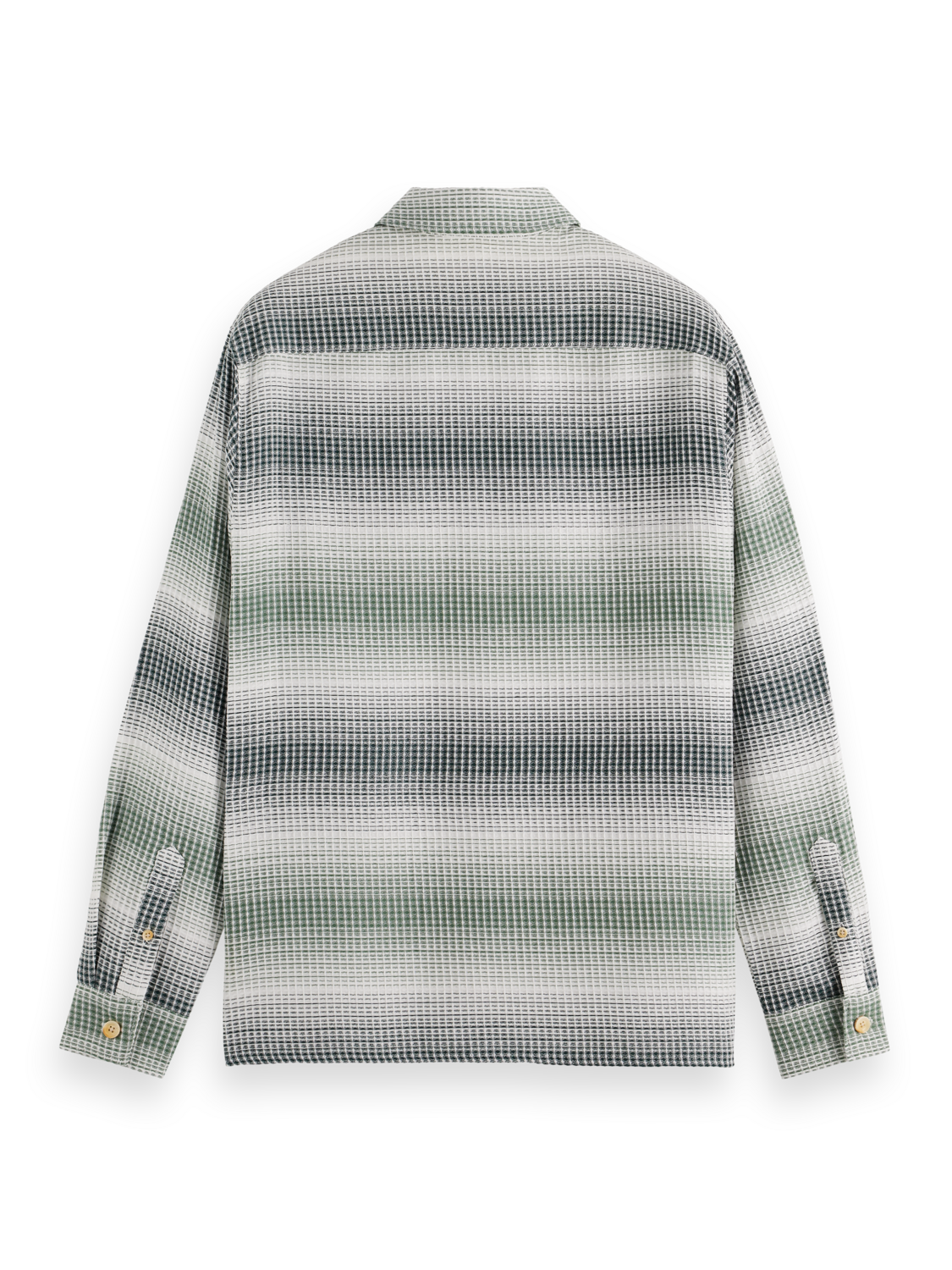 Relaxed fit stripe waffle shirt
