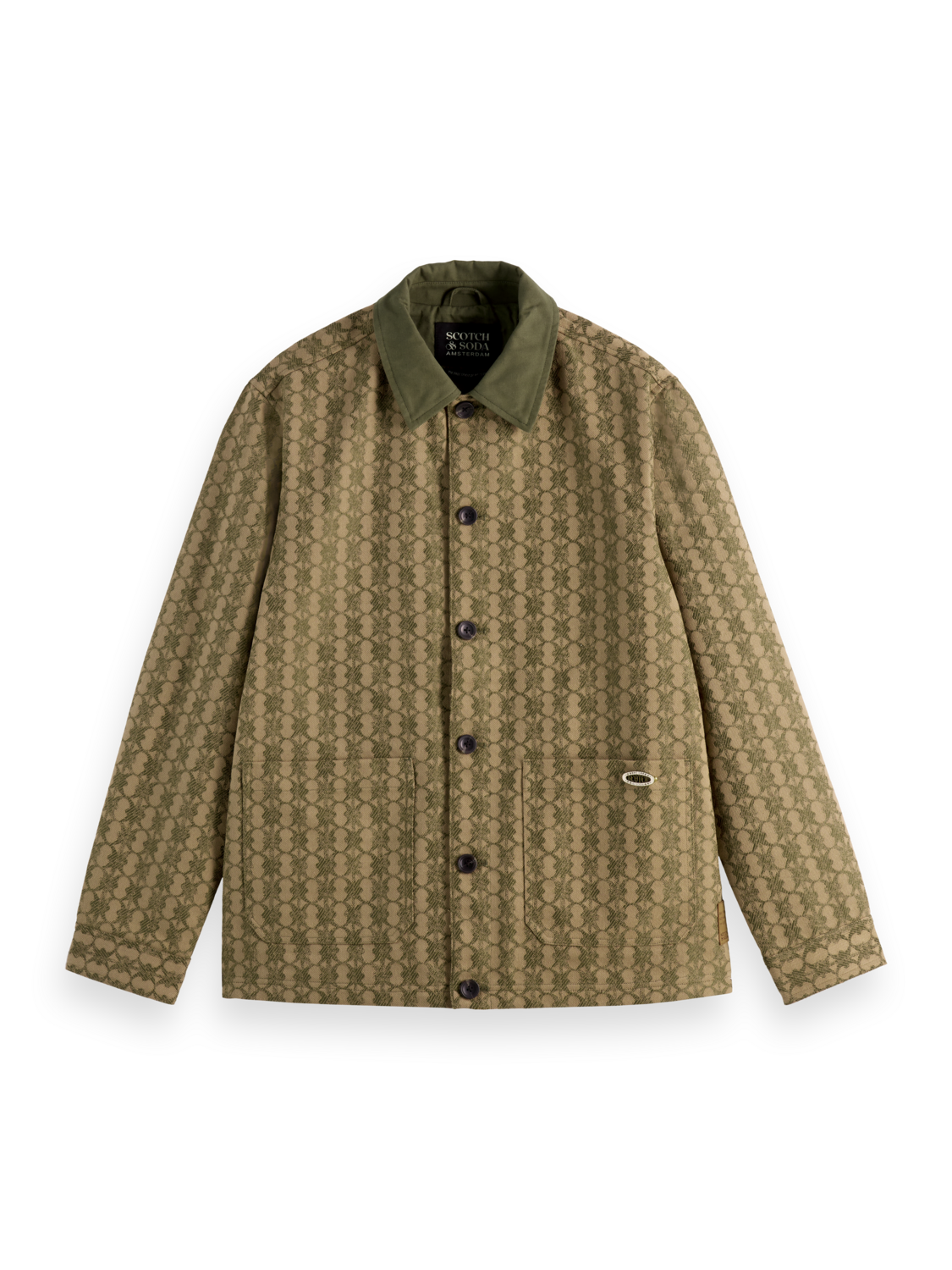 Cotton-blend jacquard jacket