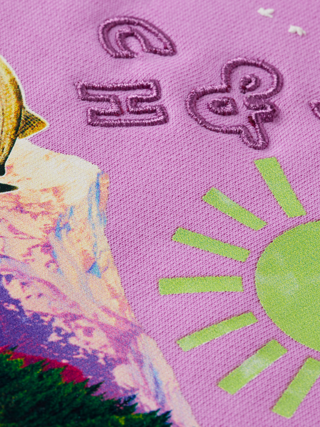 Girls Printed Crewneck