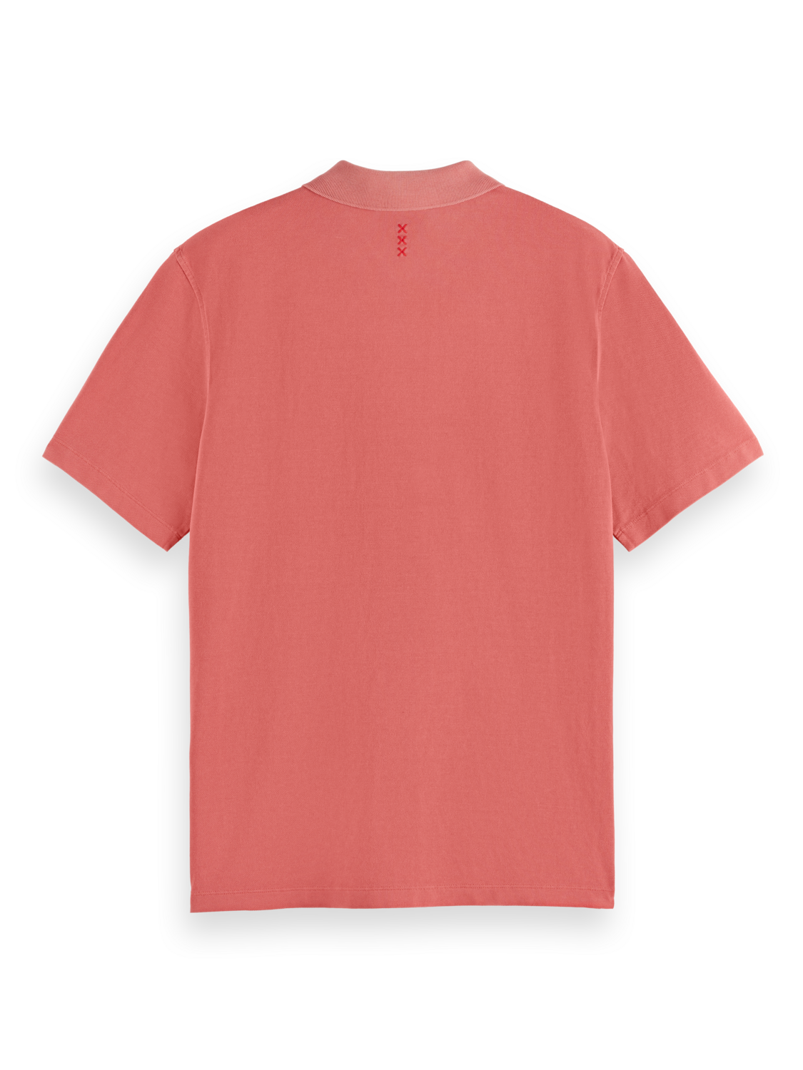 Garment dye pique pocket polo
