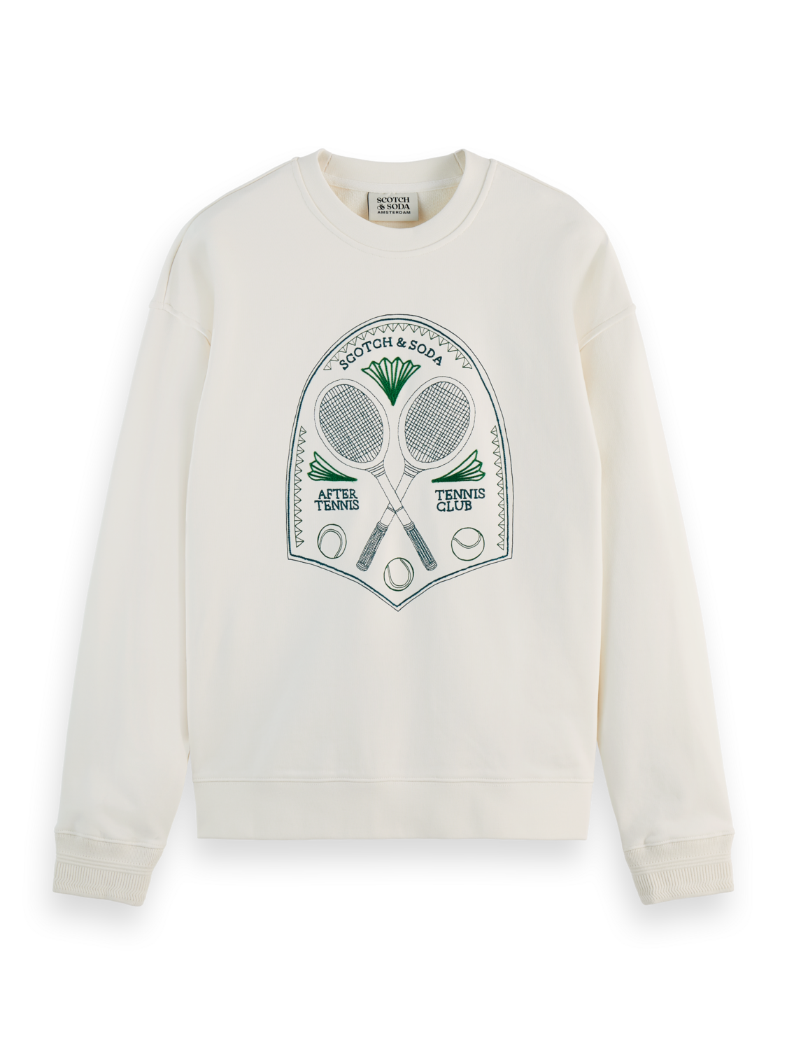 Embroidered chest artwork relaxed sweatshirt