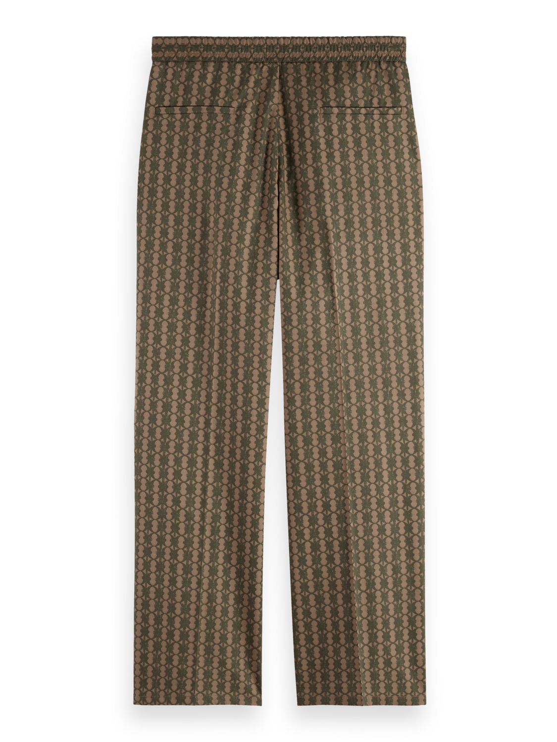 printed cotton-blend jogger