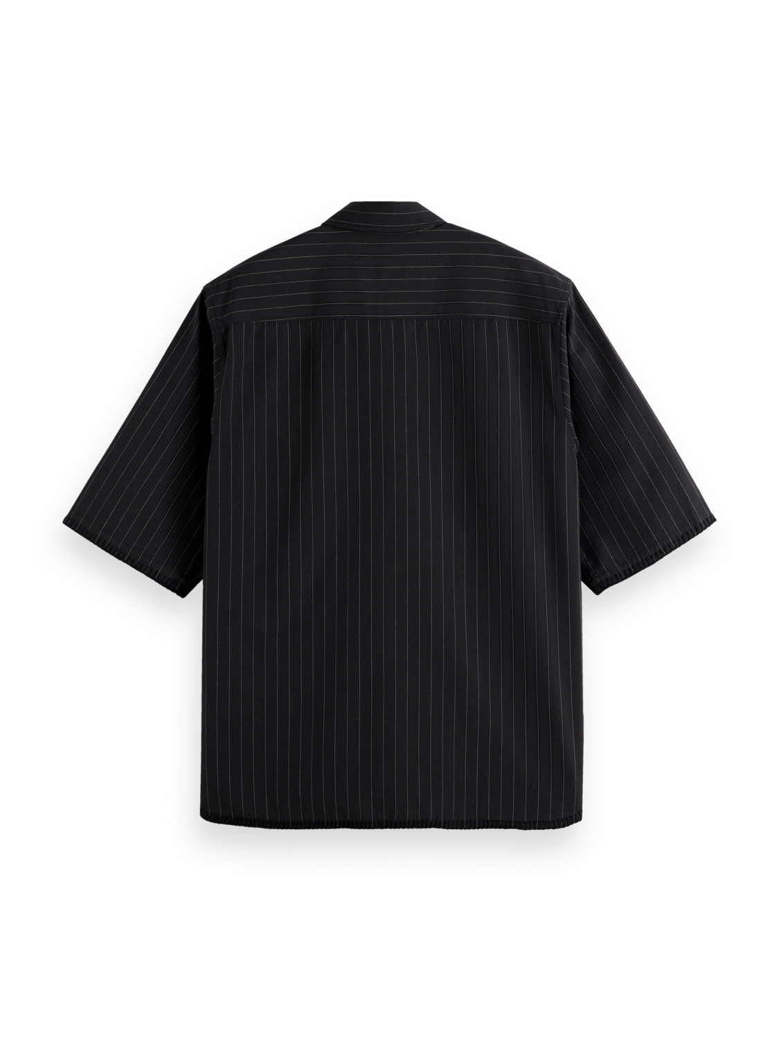 Tailored pinstriped baseball shirt