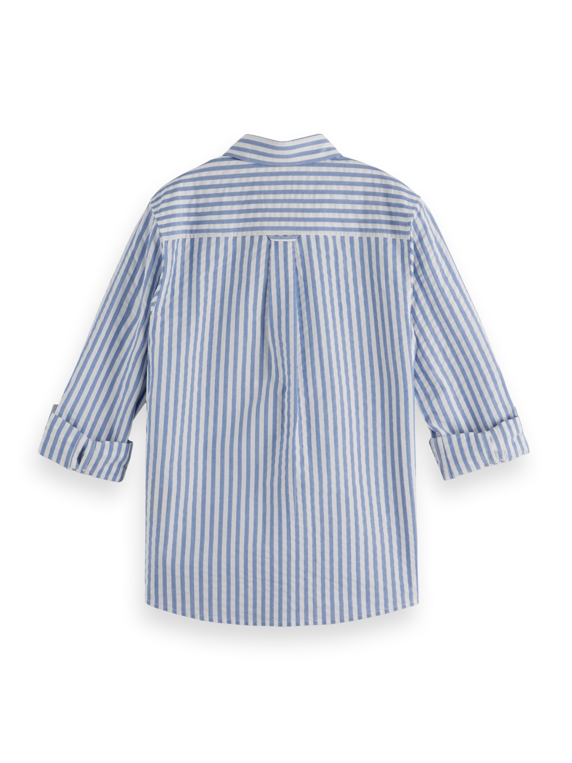Boys Seersucker Striped Shirt