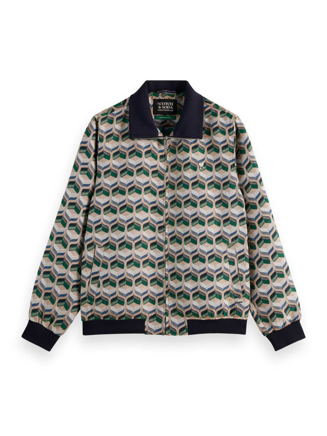 Jacquard tracksuit jacket