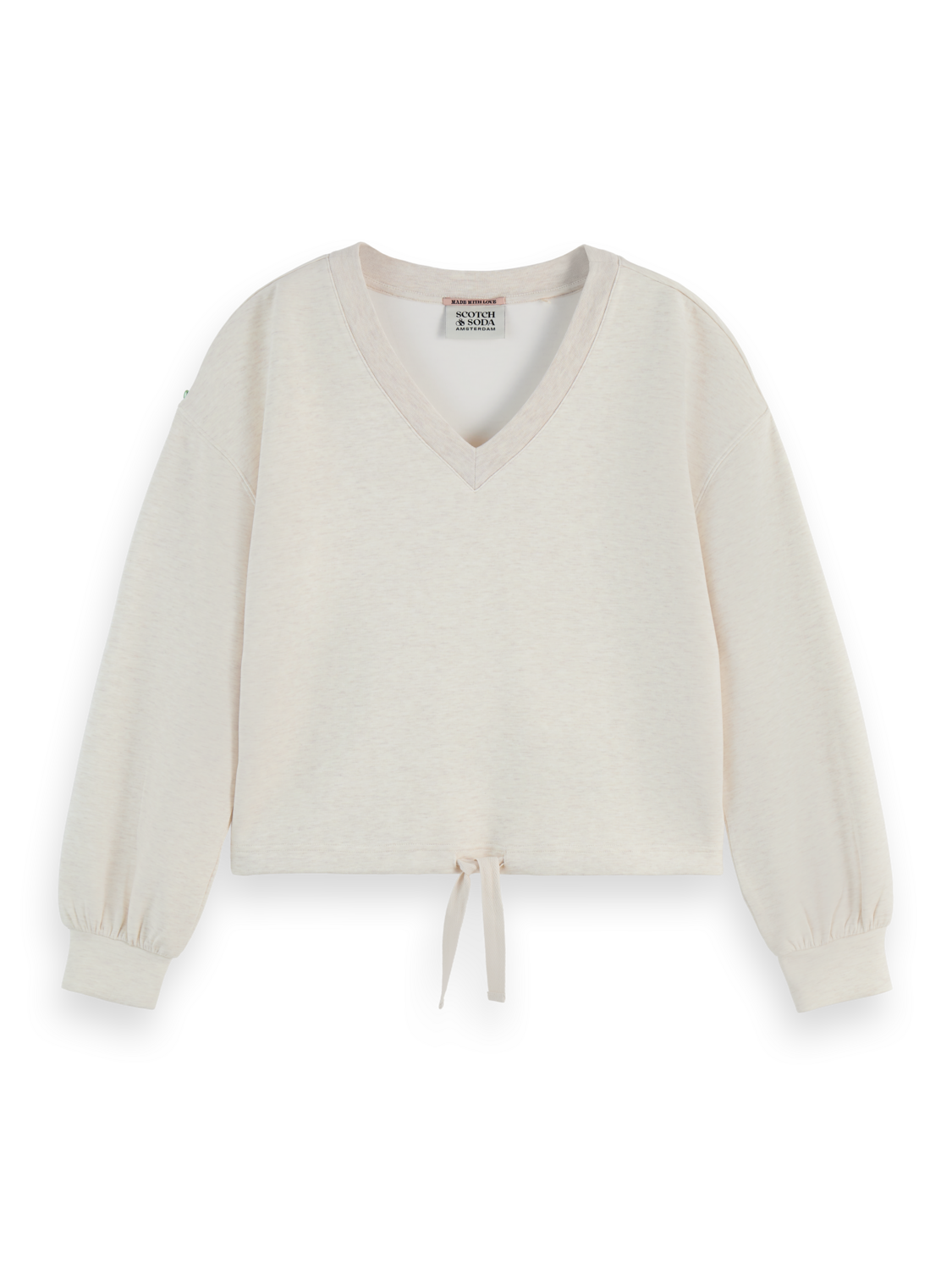 V-neck modal sweatshirt