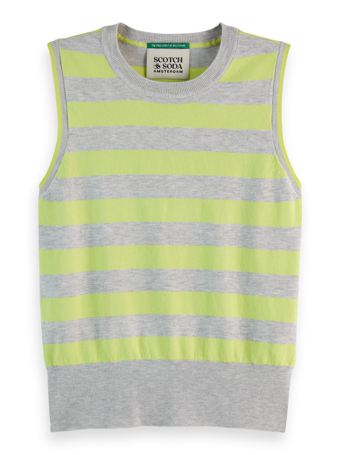 Crew neck relaxed knitted tank