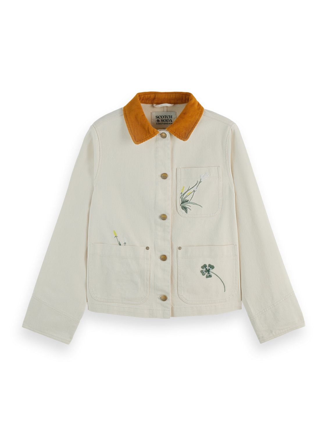 Workwear jacket with embroidery