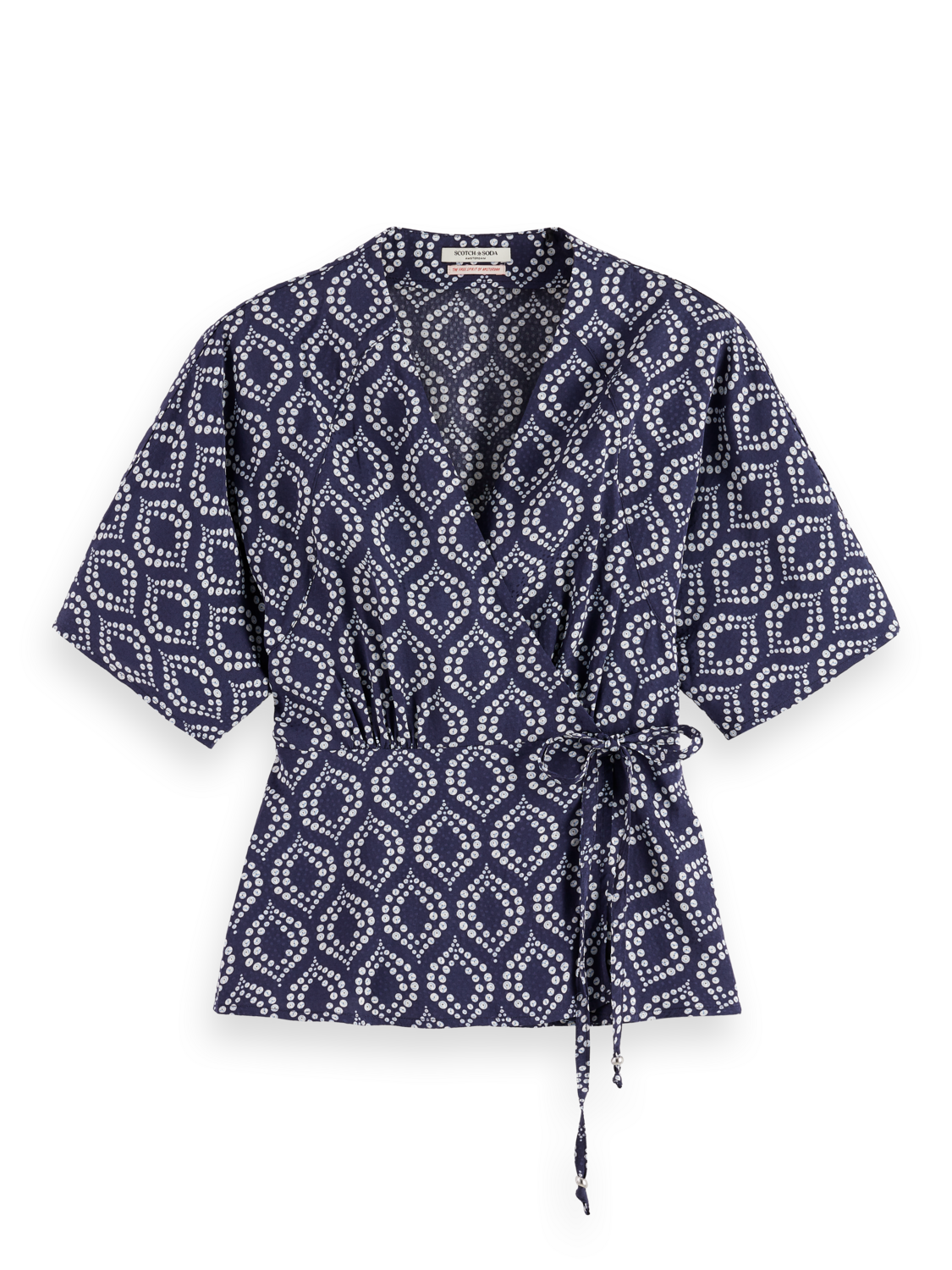Jacquard Wrap Top