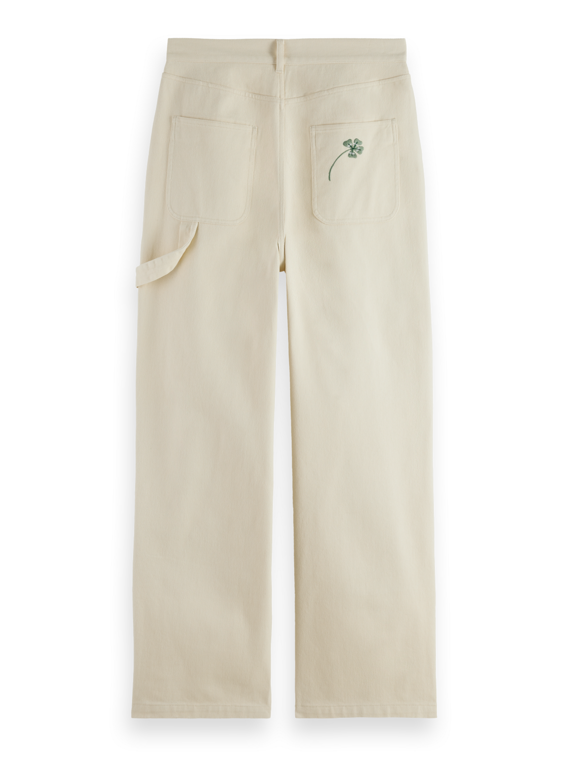 Raine High rise wide leg embroidered pant