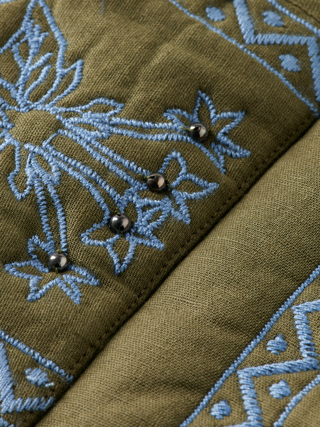 Floral embroidered gilet