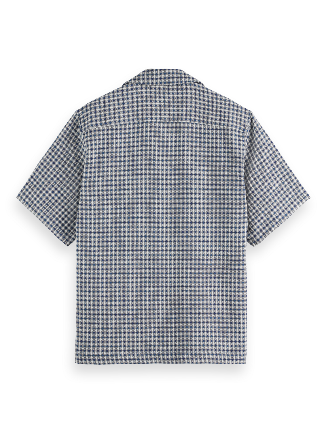 Relaxed fit short sleeve jacquard shirt