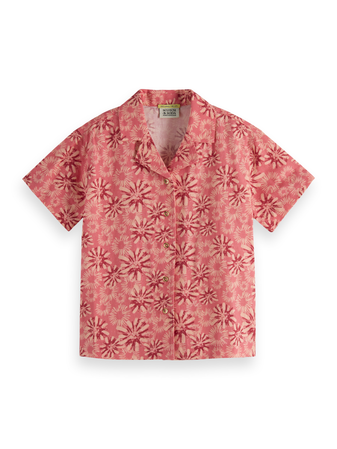 Girls Linen Floral Shirt