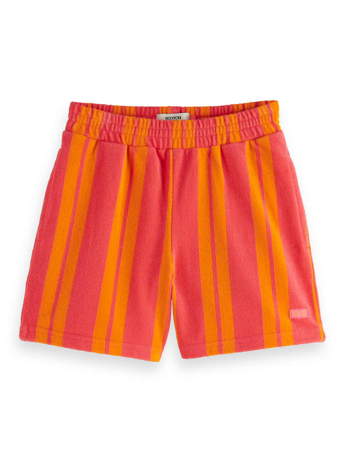 Girls Striped Towelling Shorts