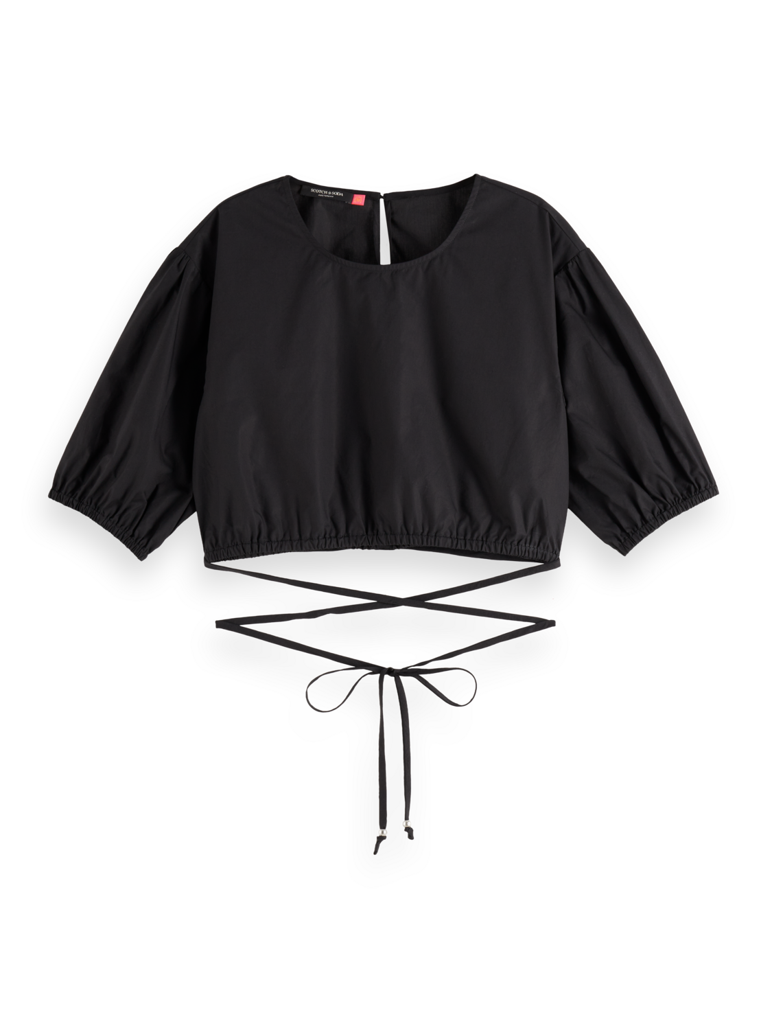 Cropped poplin top