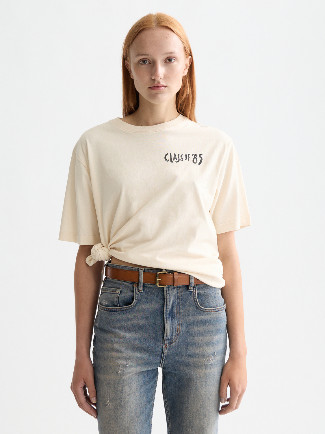 Washed artwork loose t-shirt