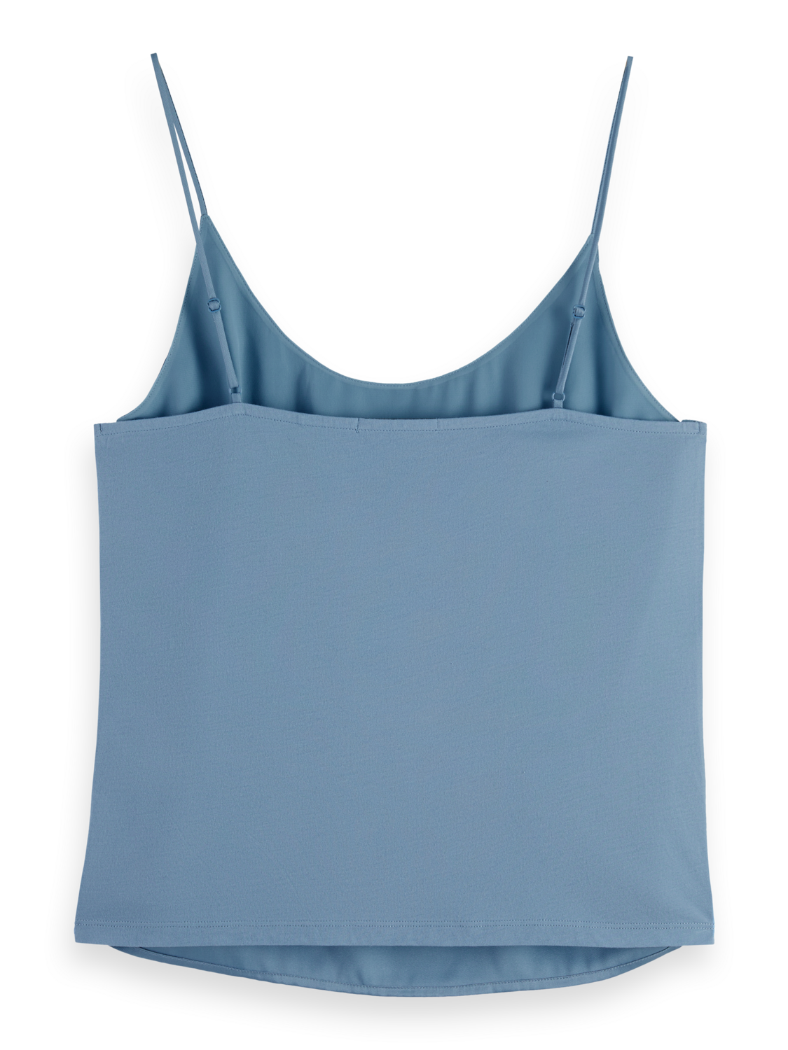Singlet woven front jersey back tank