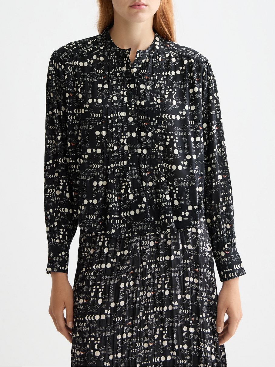Printed pintuck shirt – Scotch & Soda Amsterdam