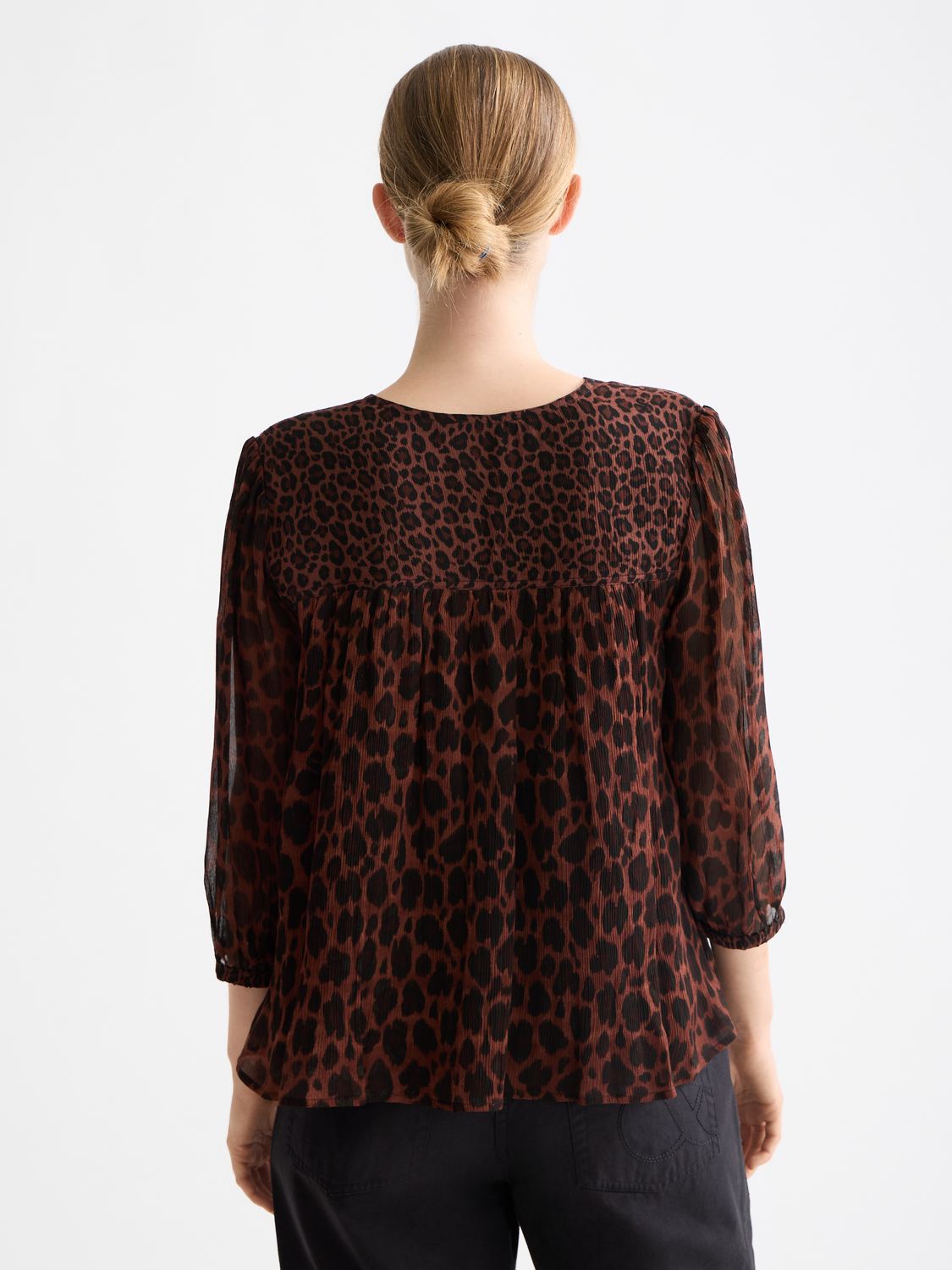 Print short sleeve top