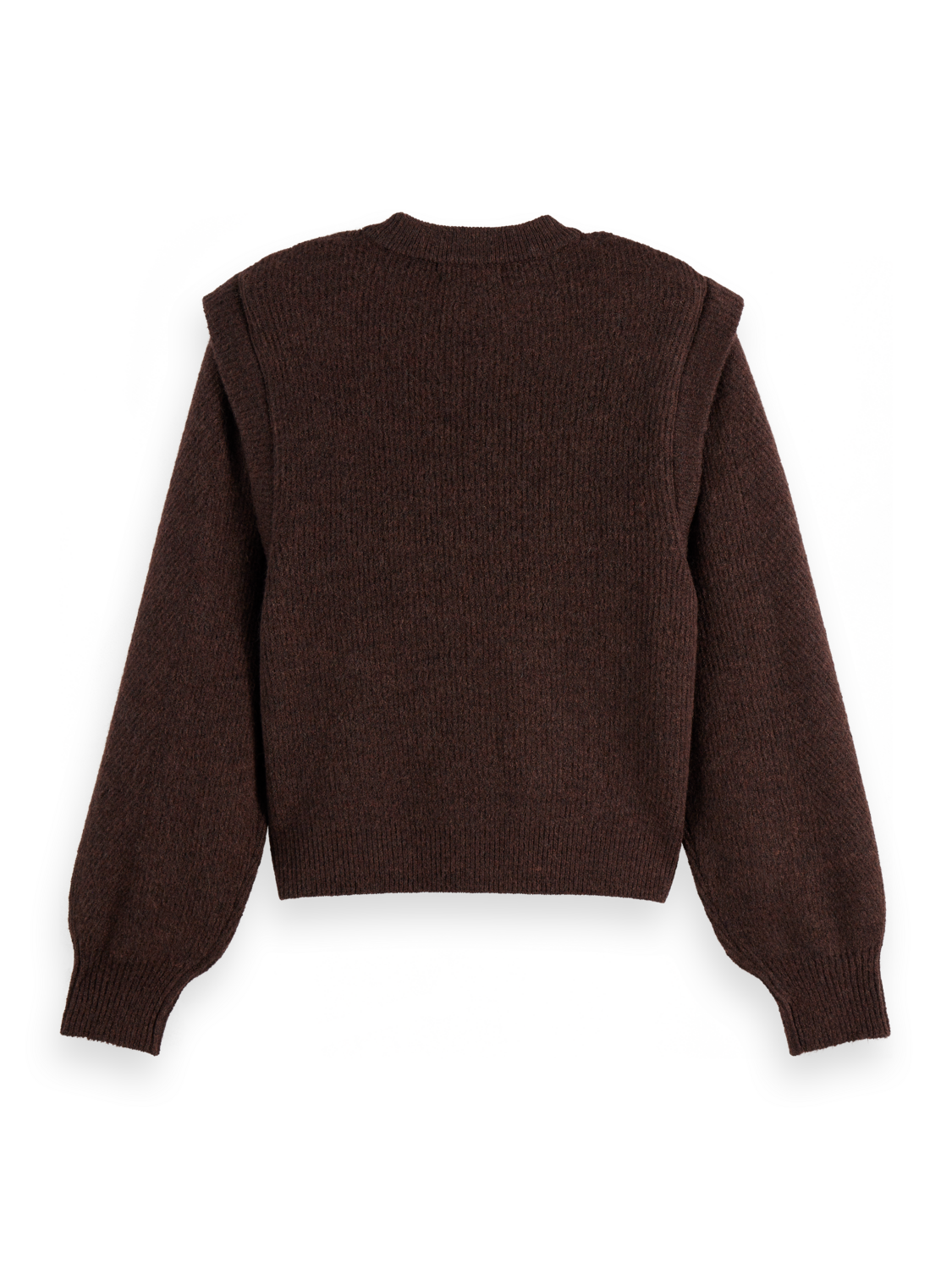 Shoulder detail crew neck pullover