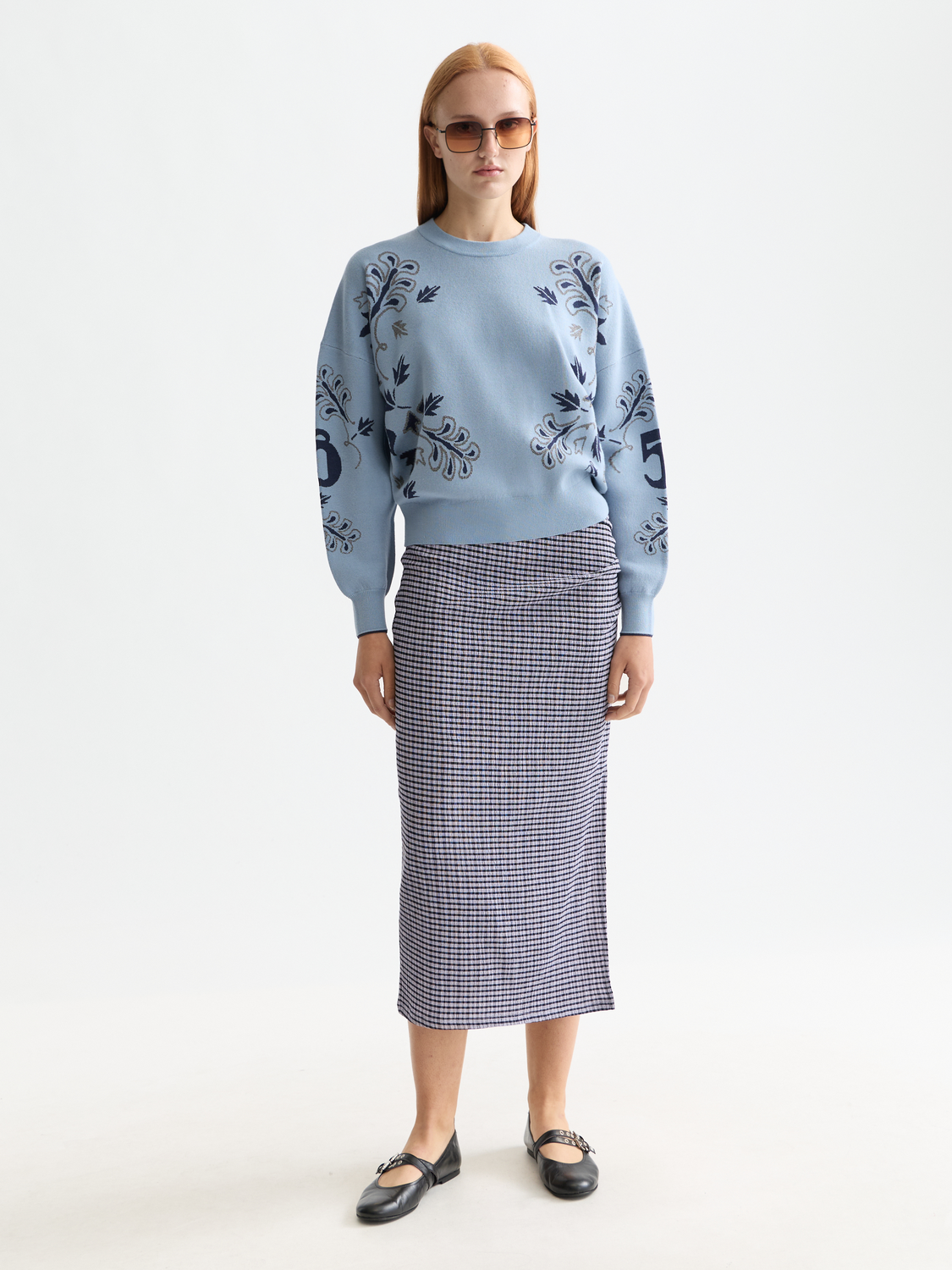 Relaxed jacquard pullover