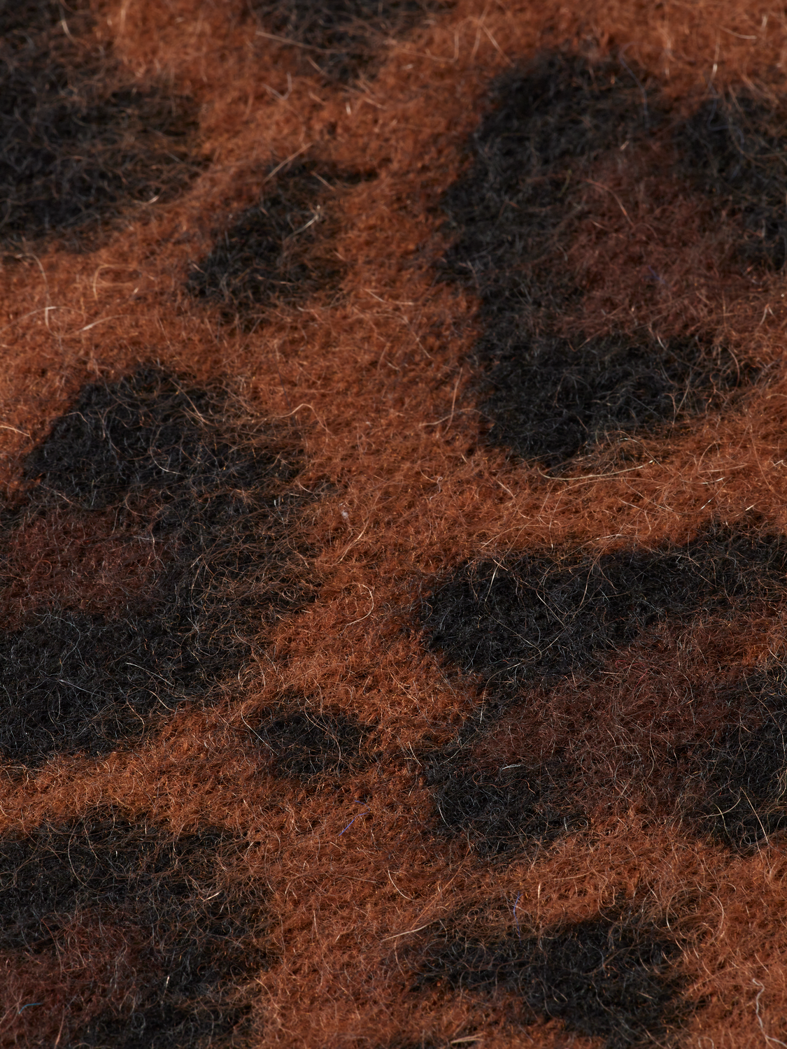 Fuzzy jacquard pullover