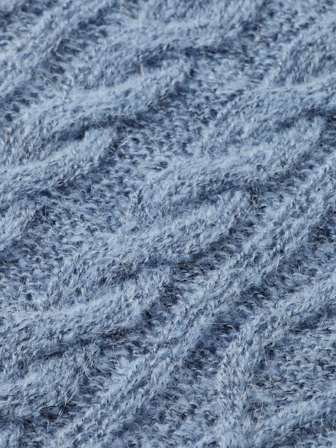 Cable stitch polo neck pullover