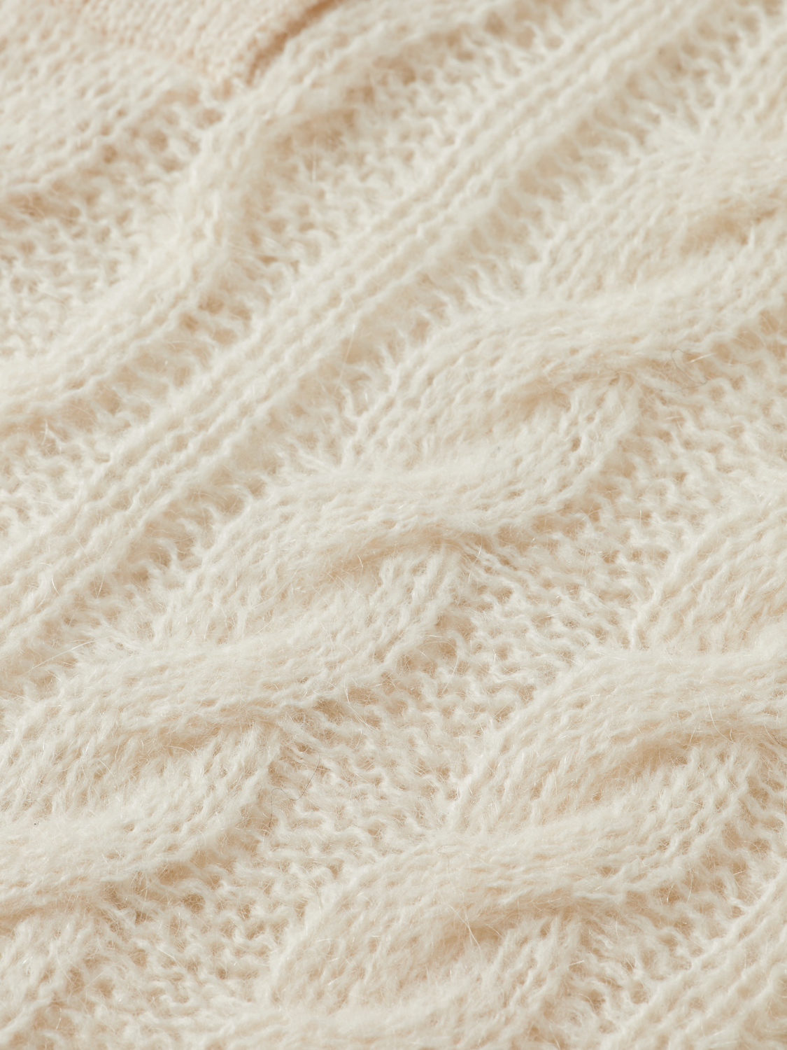 Cable stitch polo neck pullover