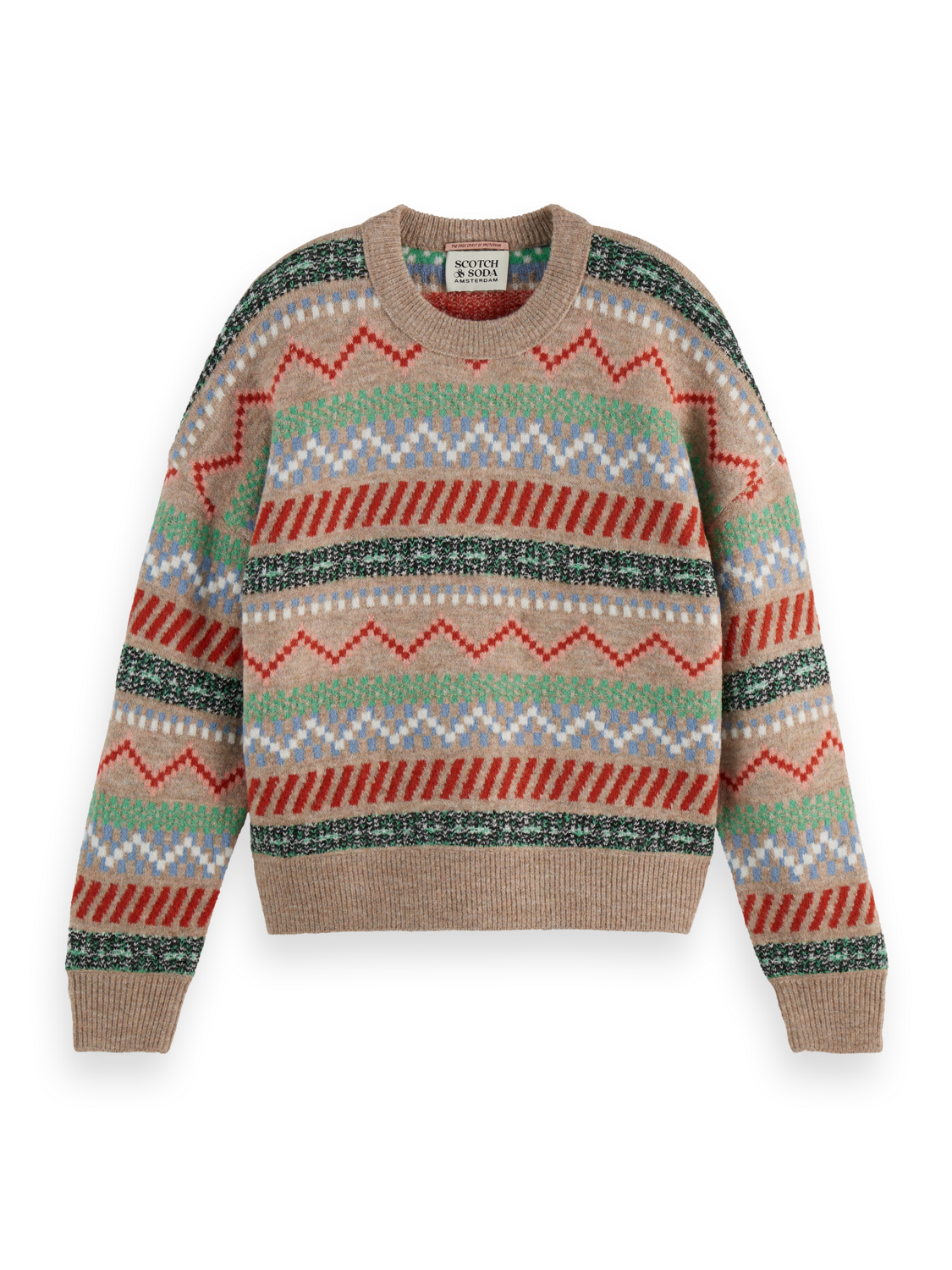 Fair Isle relaxed pullover