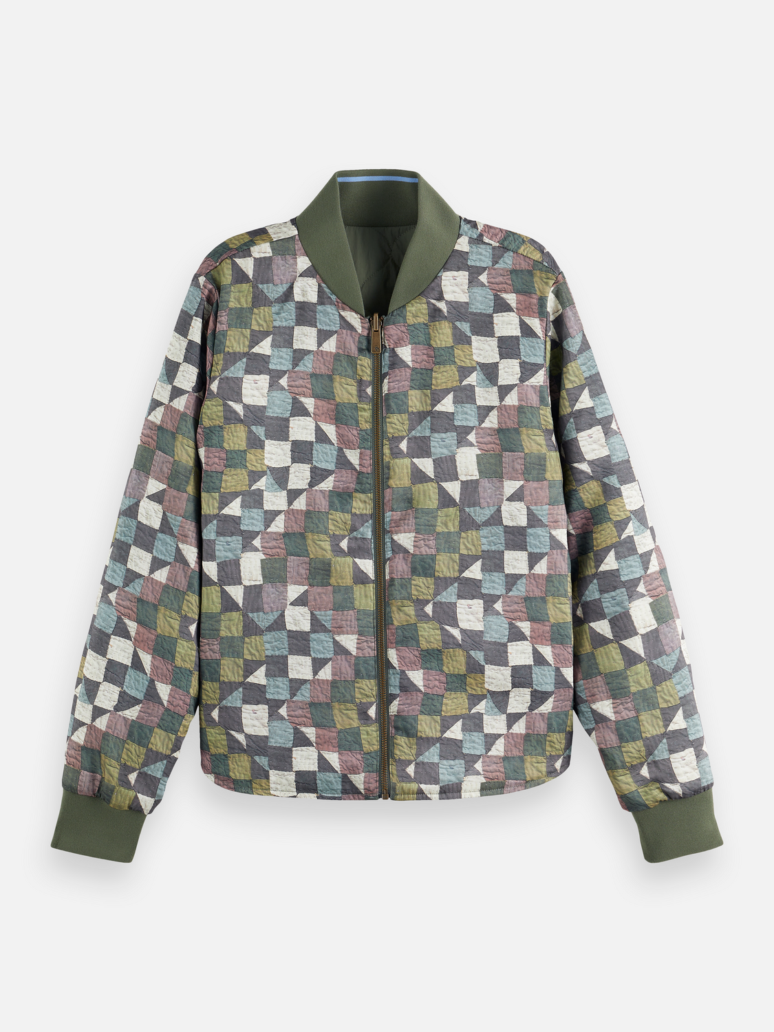 Reversible quilted bomber