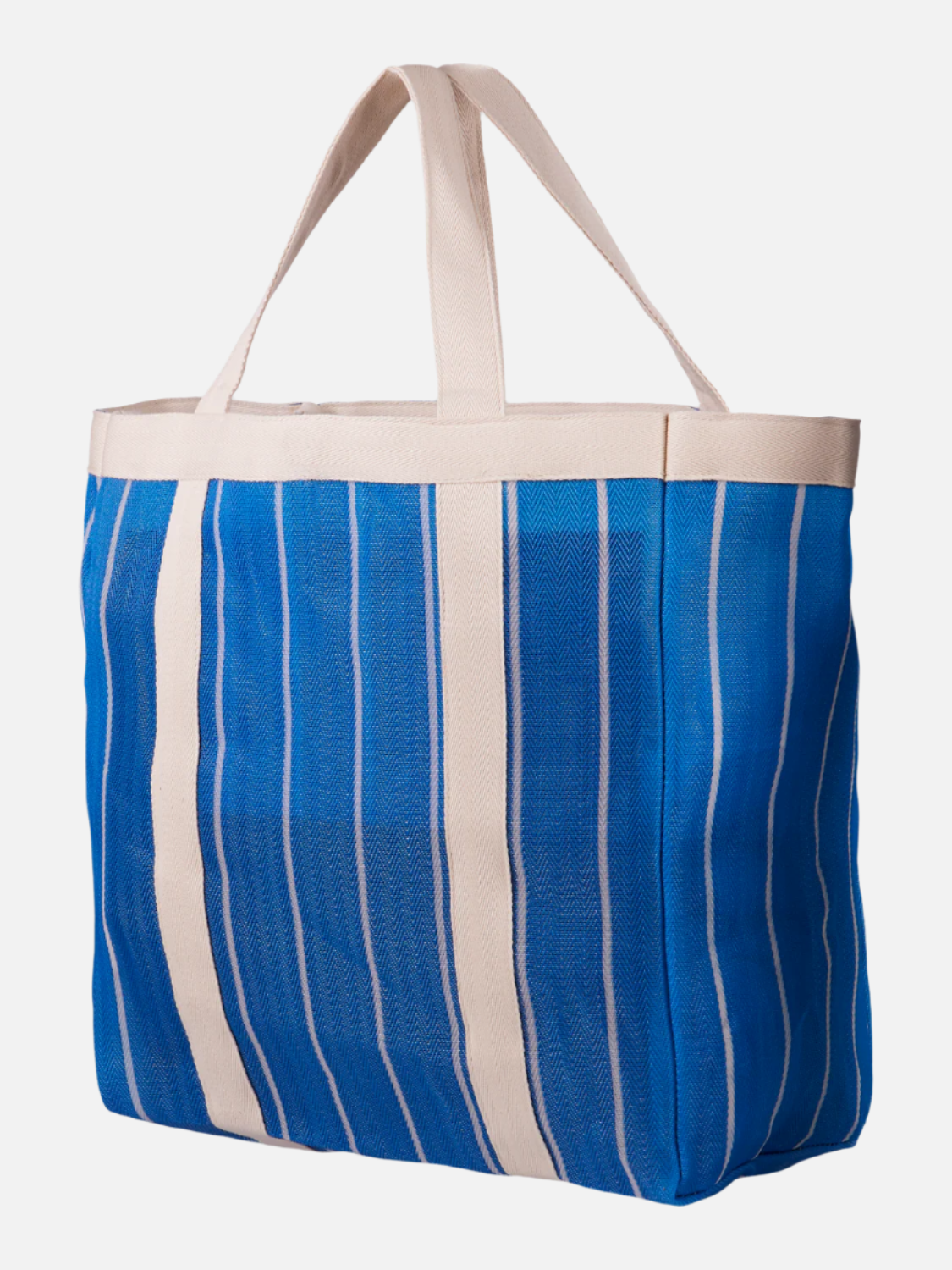 Striped beach bag