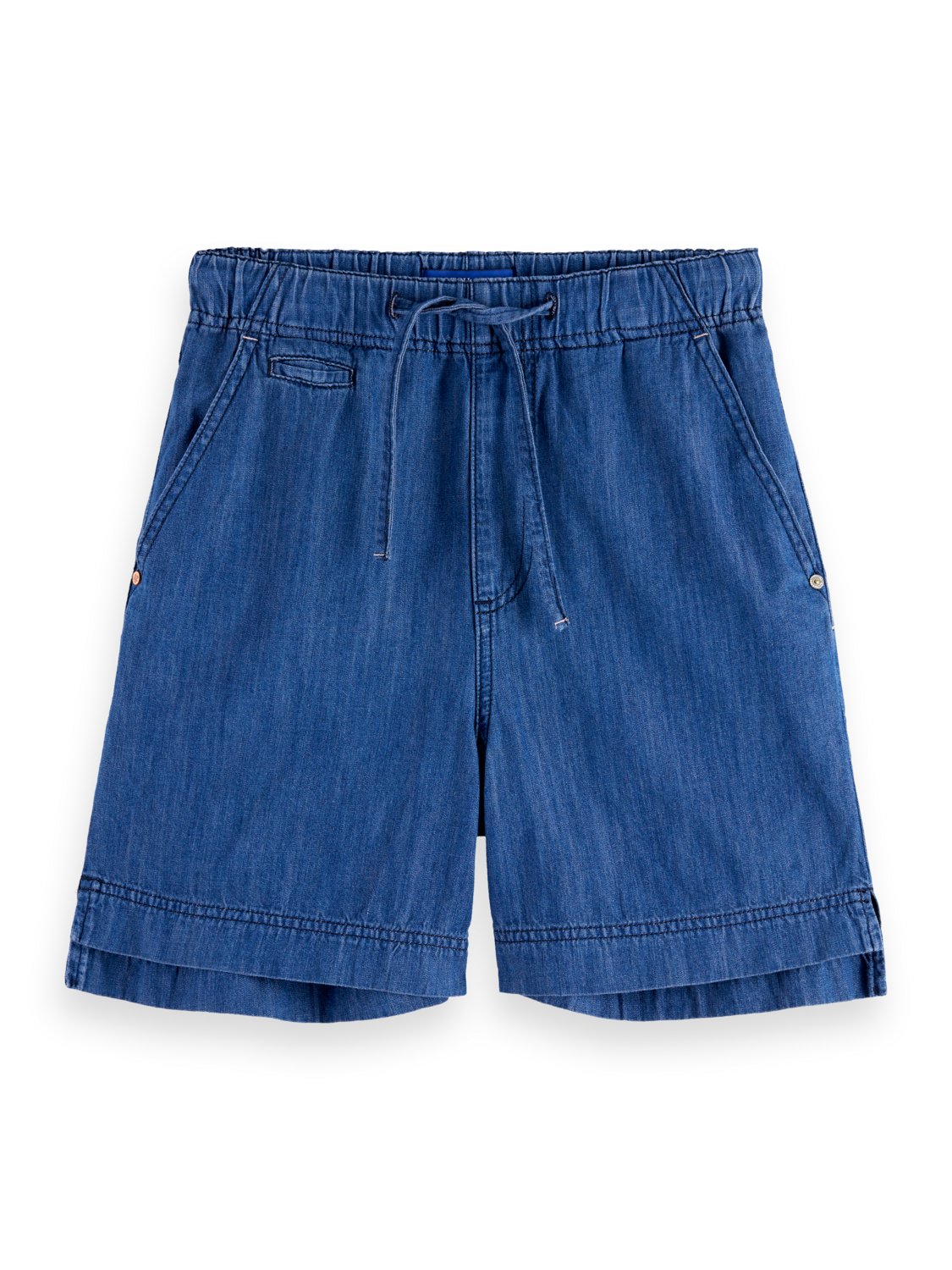 Utility Light Denim Shorts