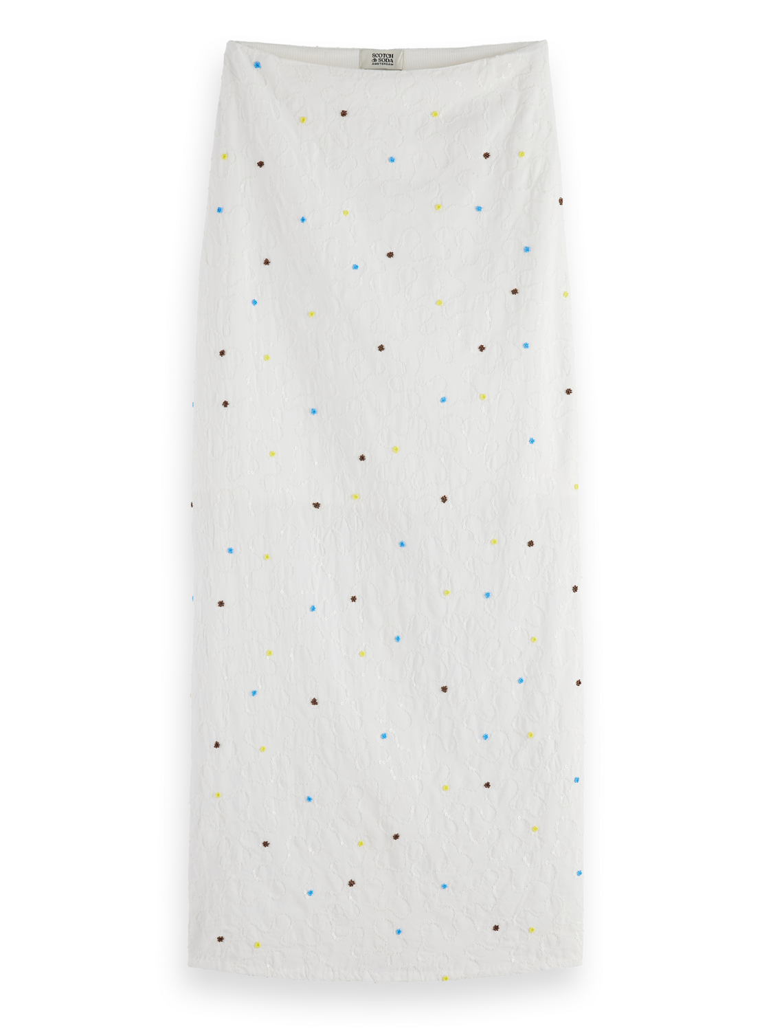 Beaded tube midi skirt