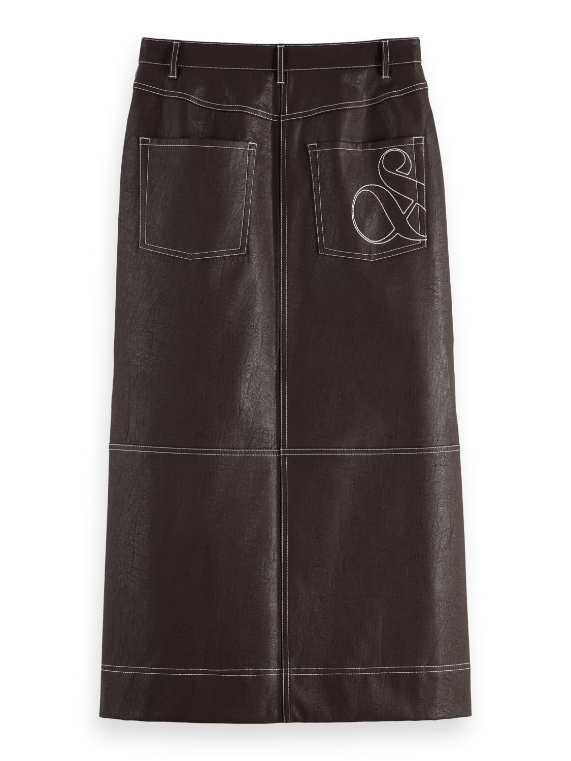 Vegan Leather midi skirt