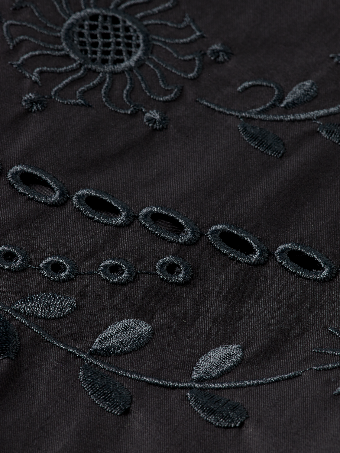 Cotton Twill Broderie Dress