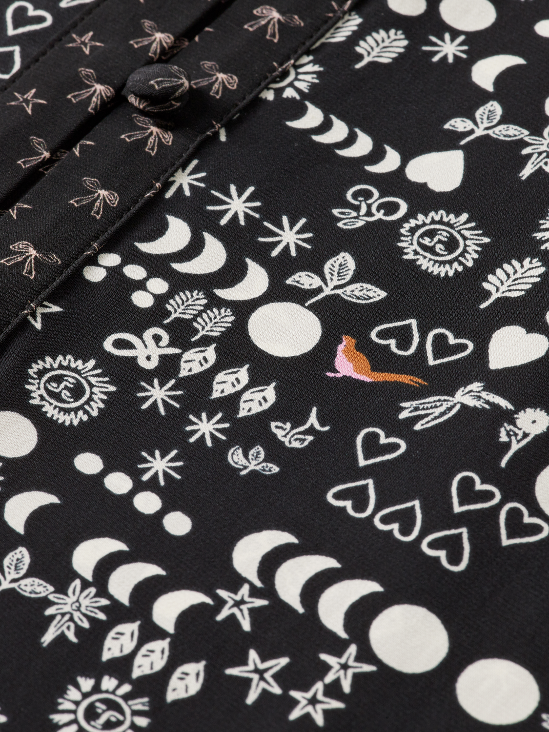 Printed long sleeve mini dress