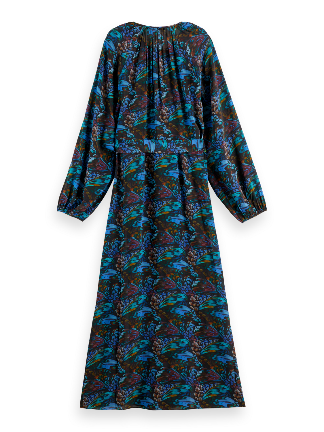 Midi wrap dress with key hole