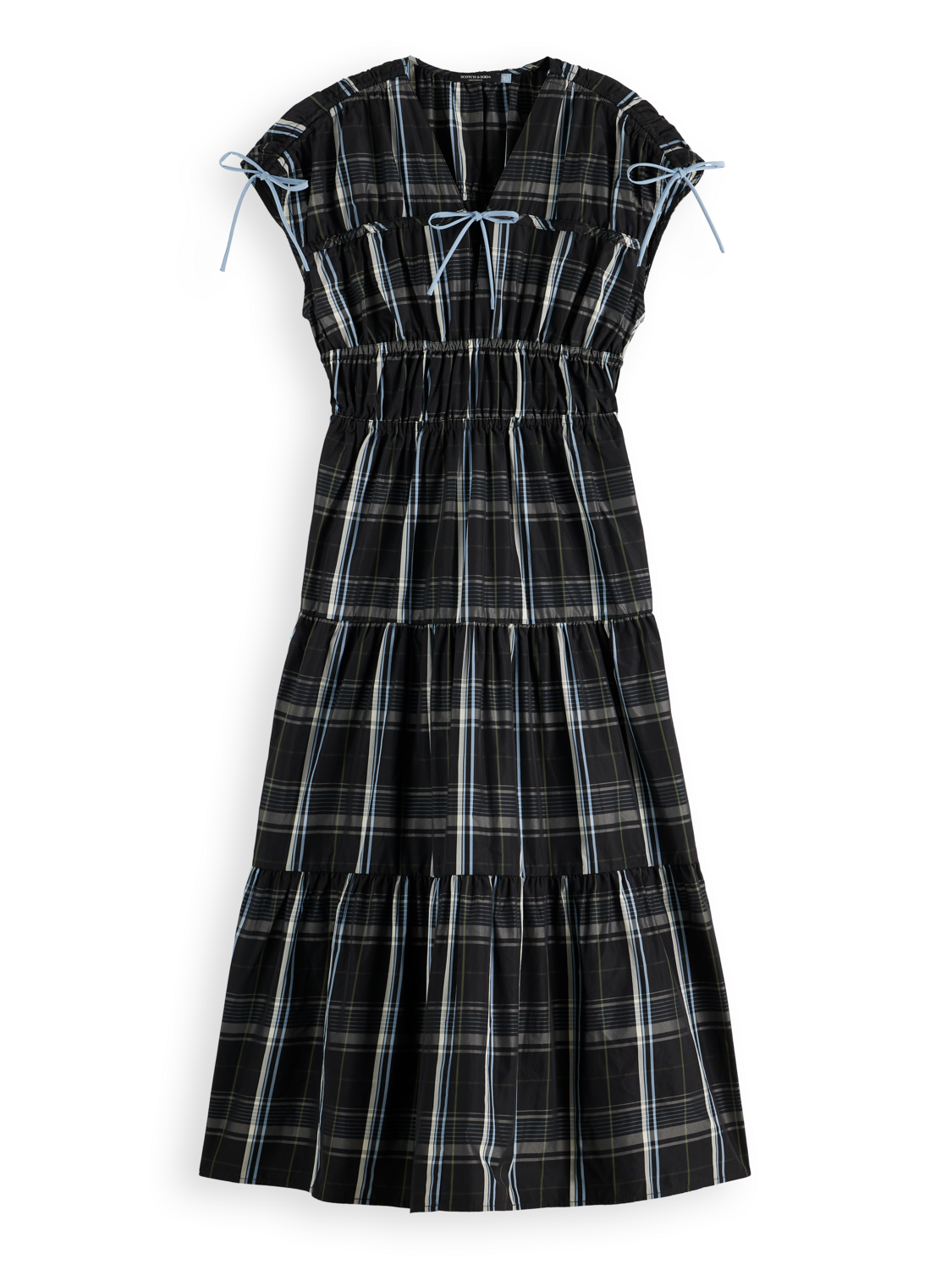 Gathered Taffeta midi dress