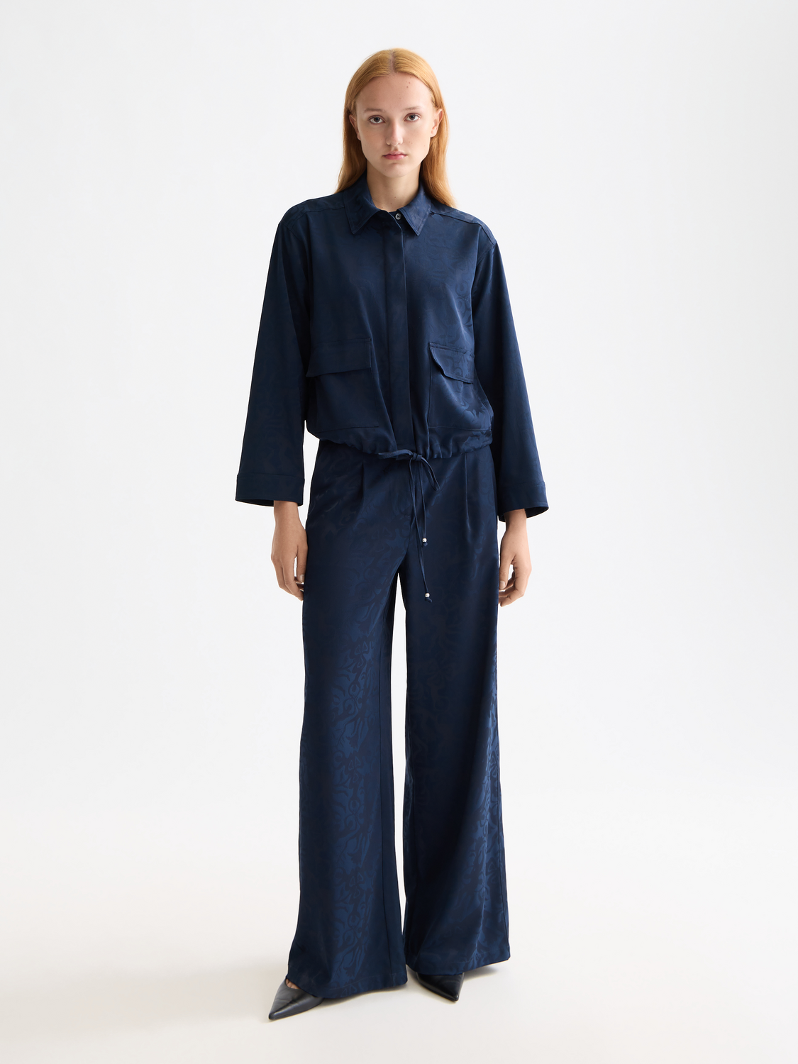 Essentials Eleni high rise wide leg pyjama pants