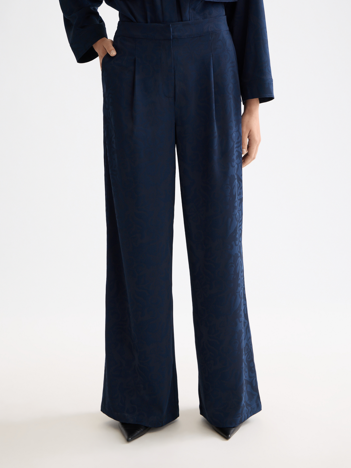 Eleni high rise wide leg pyjama pants