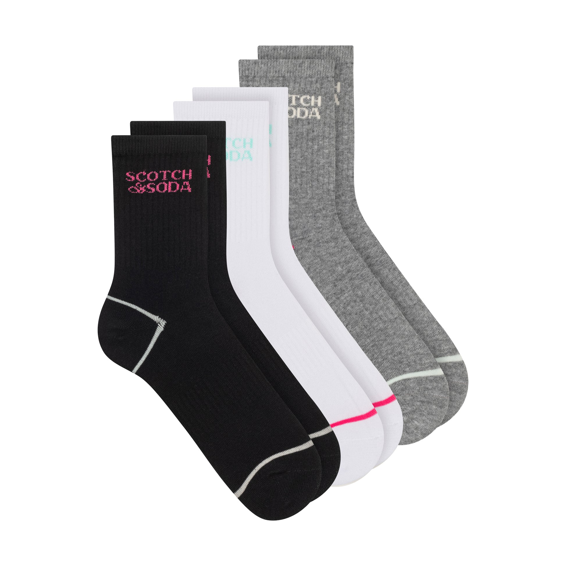 3PK WOMENS NON TERRY CREW