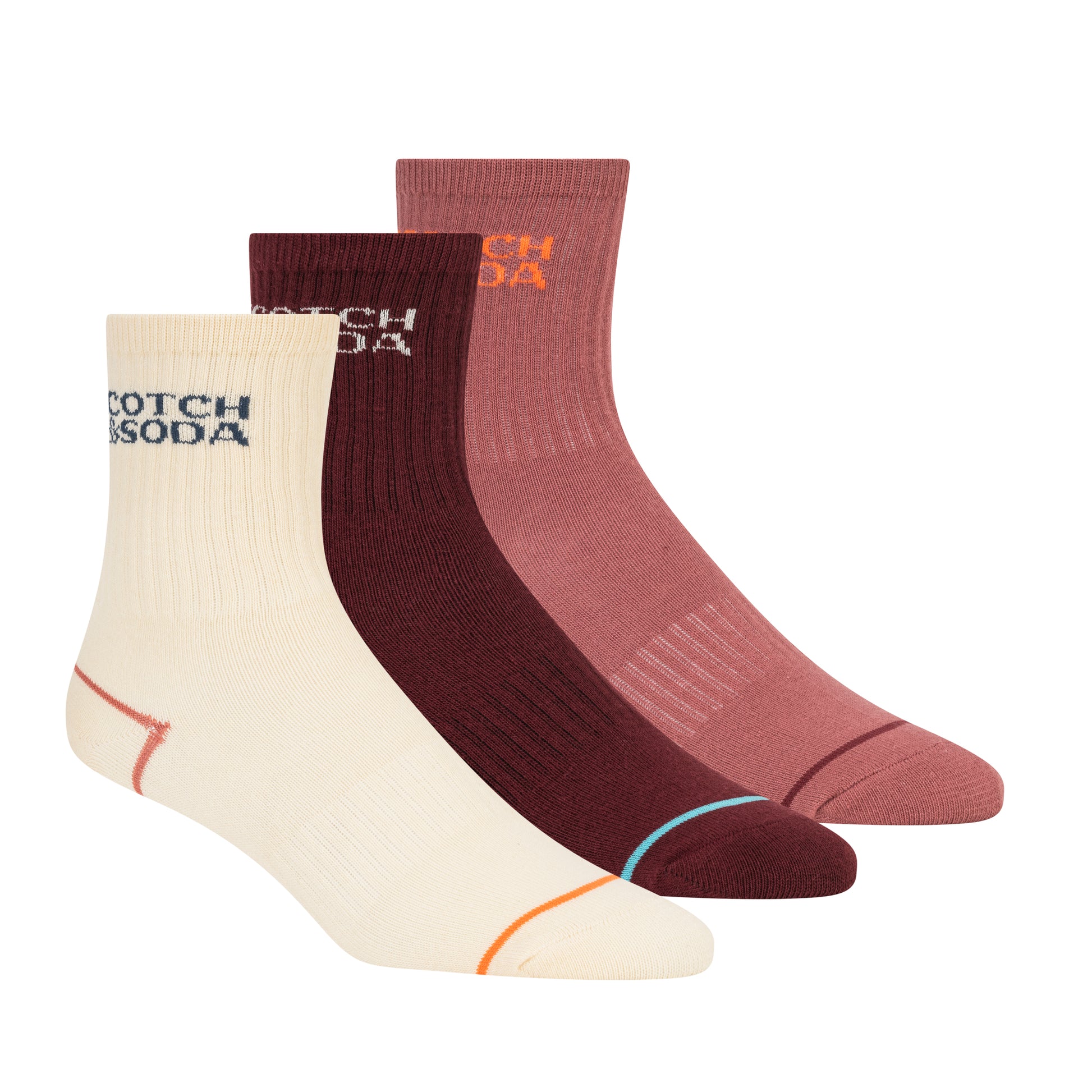 3PK WOMENS NON TERRY CREW