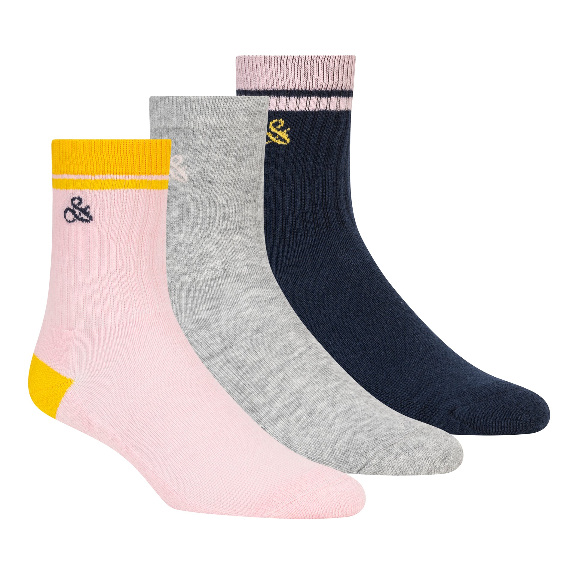 3PK WOMENS 1/2 TERRY CREW