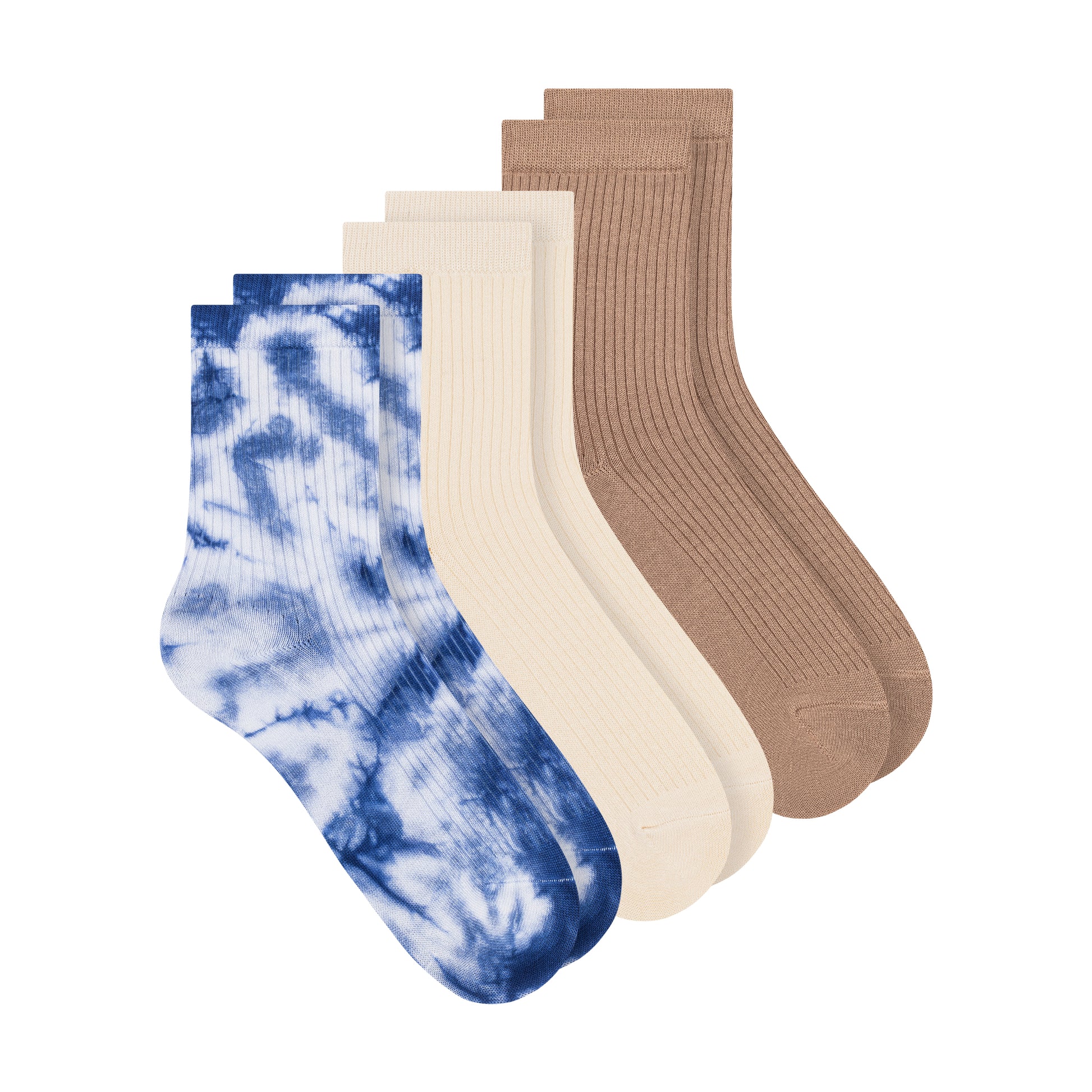 3PK WOMENS NON TERRY CREW